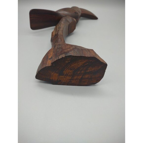 Vintage 12" Toucan Carved Wood Folk Art Sculpture, Two Pieces, MCM Bird Parrot - Picture 9 of 16